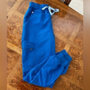 Figs scrubs Jogger pants capri blue 2707 size small